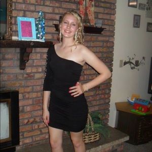 Fitted black homecoming dress